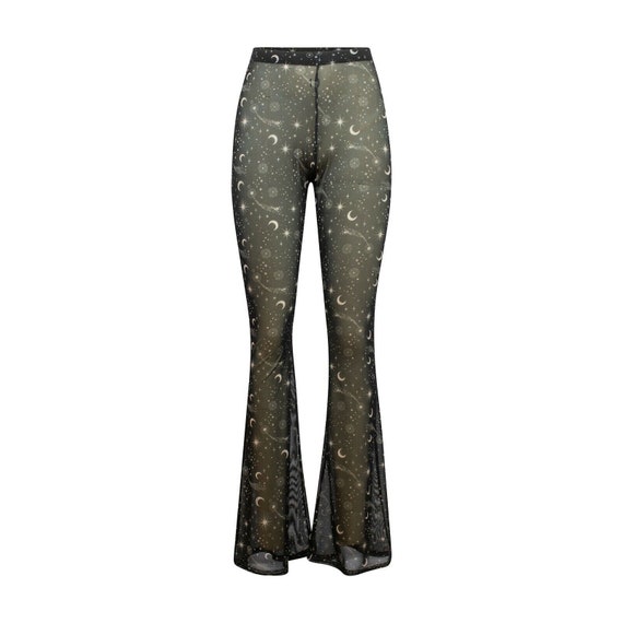 Women Flares Sun Moon Festival Print 