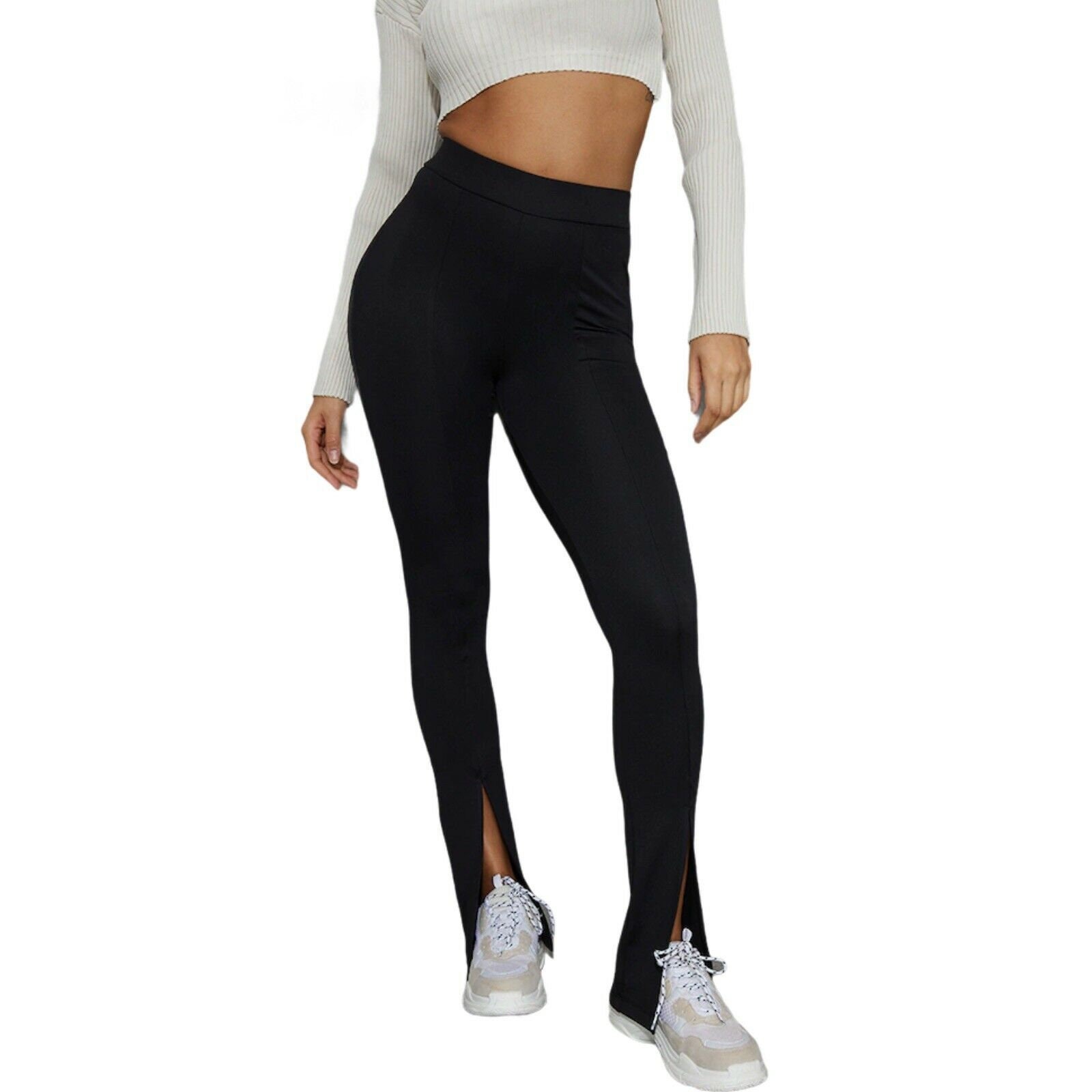 Luxe Rose One Scuba Front Split Pants 
