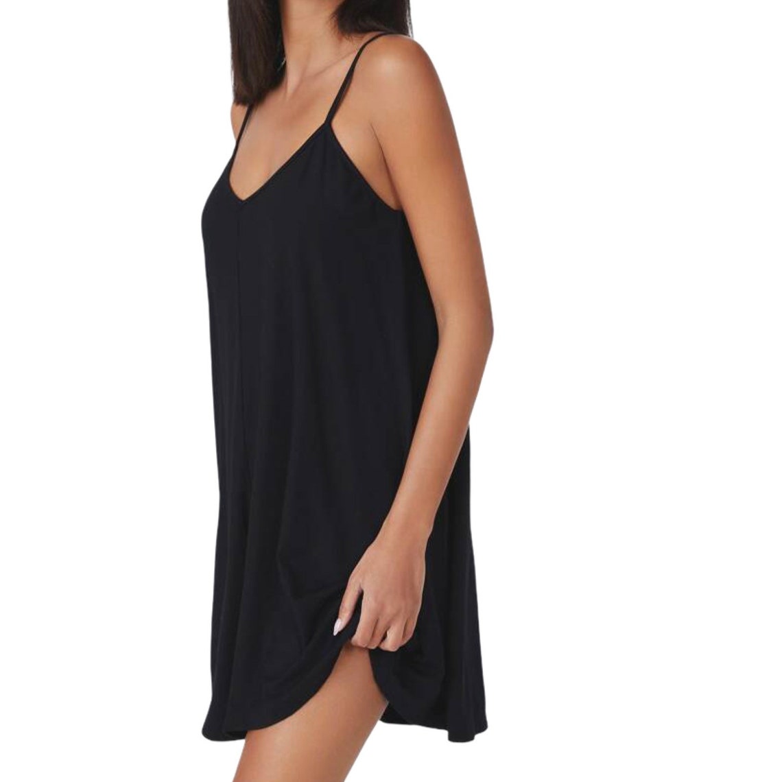 Women Premium Solid Jersey Swing Cami Dress Etsy