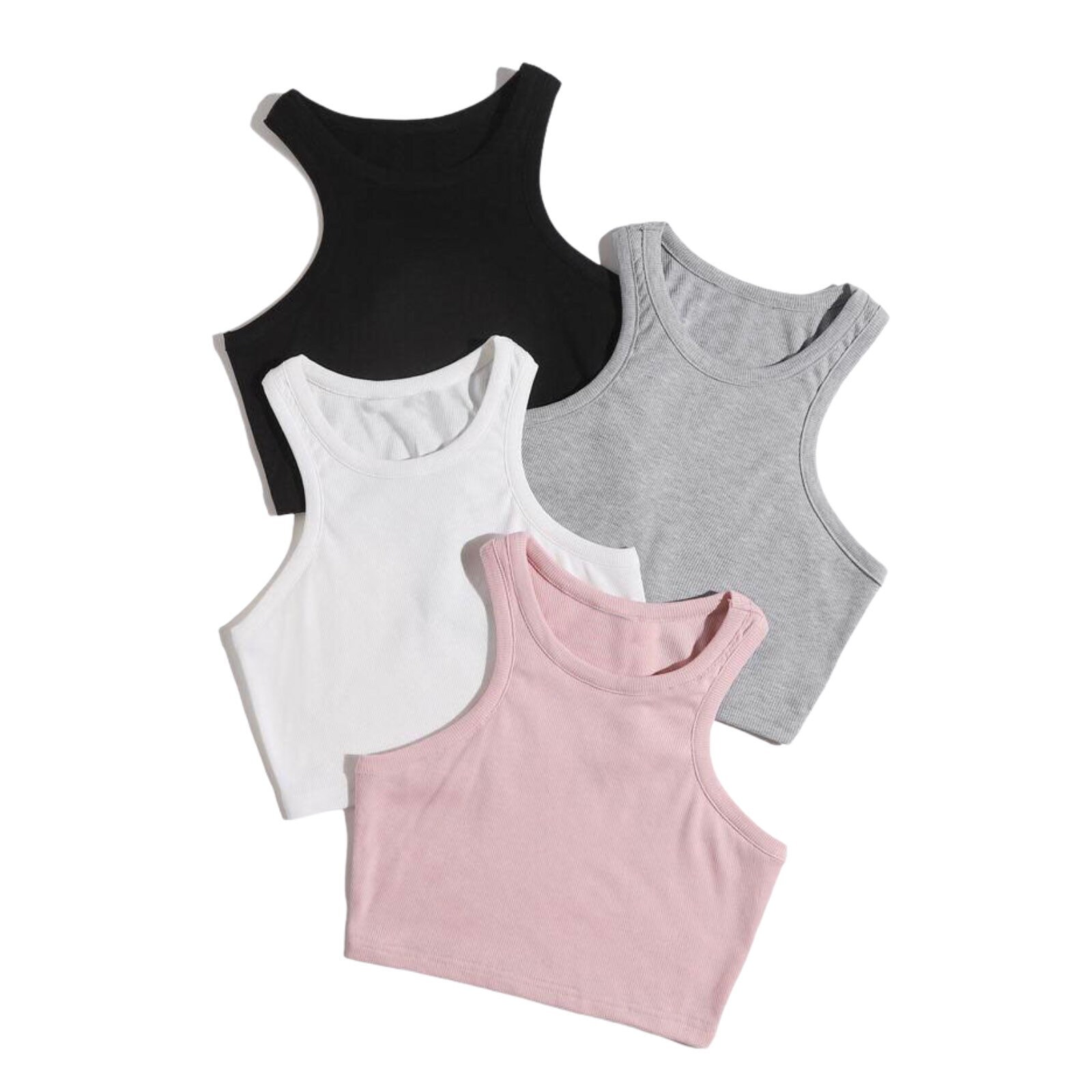 Premium Multipack Pack of 4 Ribbed Racer Tank Tops Etsy