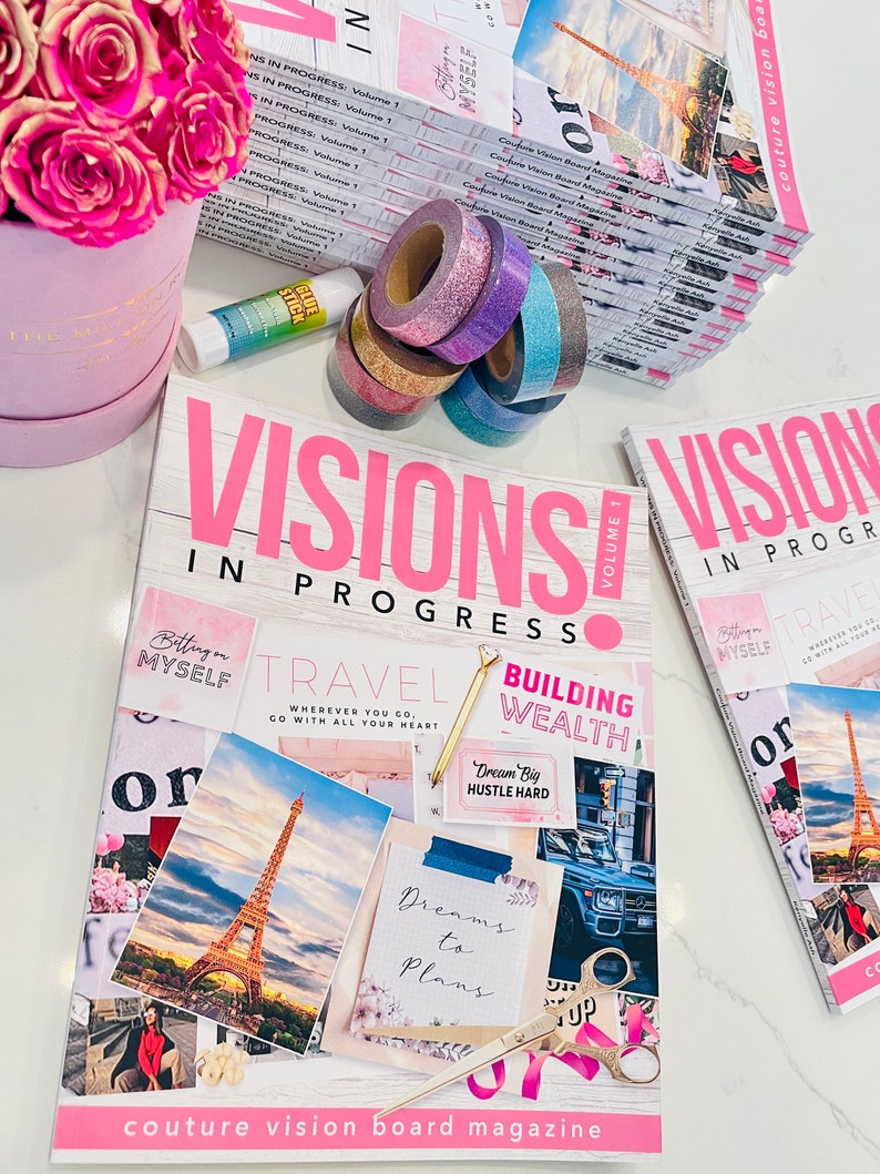 Vision Board Book & Kit Goal Planning Affirmations Etsy