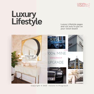 Vision Board Book & Kit "Visions In Progress": Magazine, Poster Board, Washi Tape | Goal Planner image 16