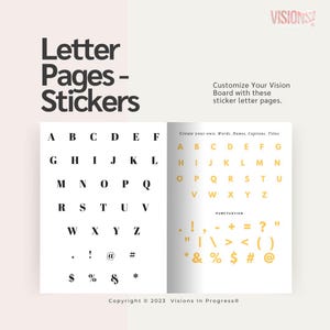 Vision Board Book & Kit "Visions In Progress": Magazine, Poster Board, Washi Tape | Goal Planner image 8