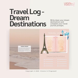 Vision Board Book & Kit "Visions In Progress": Magazine, Poster Board, Washi Tape | Goal Planner image 14