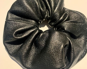 Real Leather Scrunchie