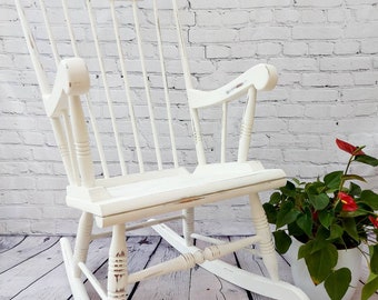 Hand-painted Distressed Rocking Chair(London Free Delivery)