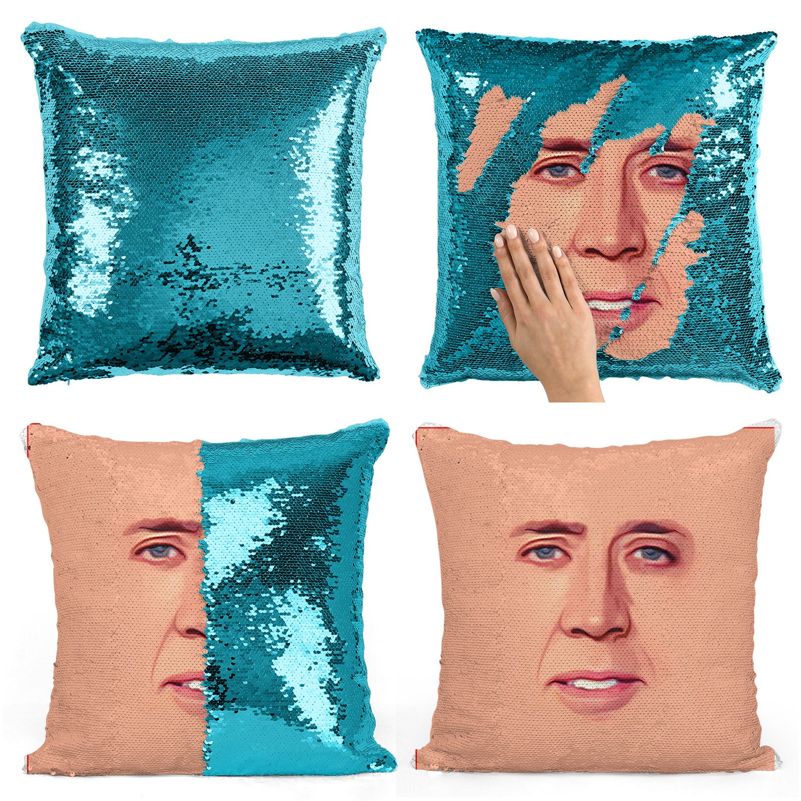 Mermaid Pillow Cover Nicolas Cage Pillow Case Funny Gag Gifts | Etsy