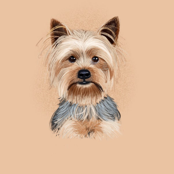 Portrait dessin digital animal de compagnie chien chat