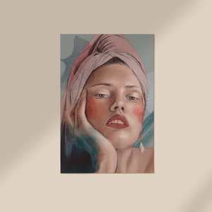 Poster Portrait of woman face A4