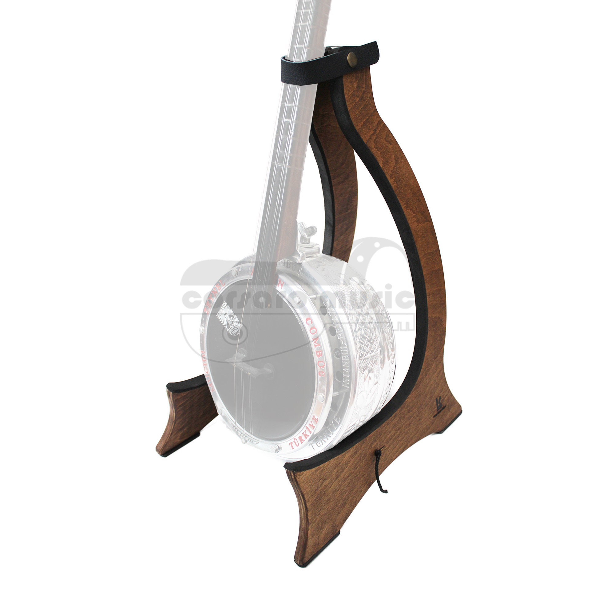 Folding Wooden Instrument Stand for Bouzoukis Mandolins Banjos Baglamas