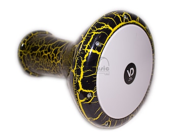 Vatan Darbuka Drum – 8 1/2" Cracked Yellow Aluminum, Removable Head
