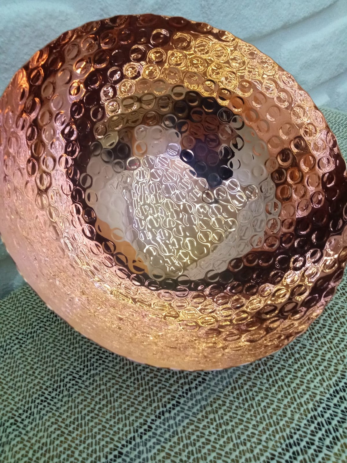 Copper Fruit Bowl Hand Hammered Copper Bowl Fruit Basket Etsy