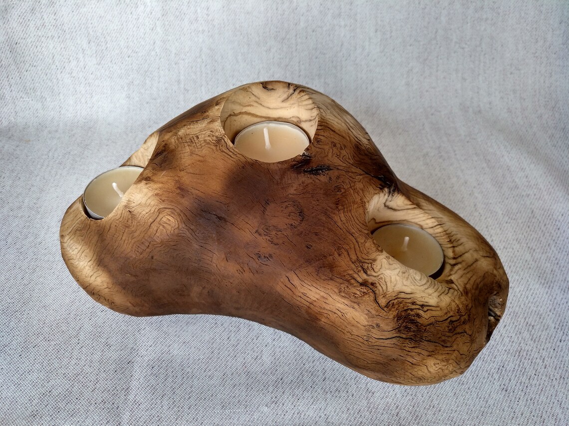 Driftwood Tea Light Holder Etsy