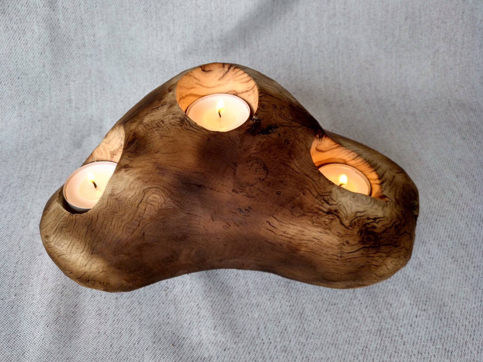 Driftwood Tea Light Holder Etsy