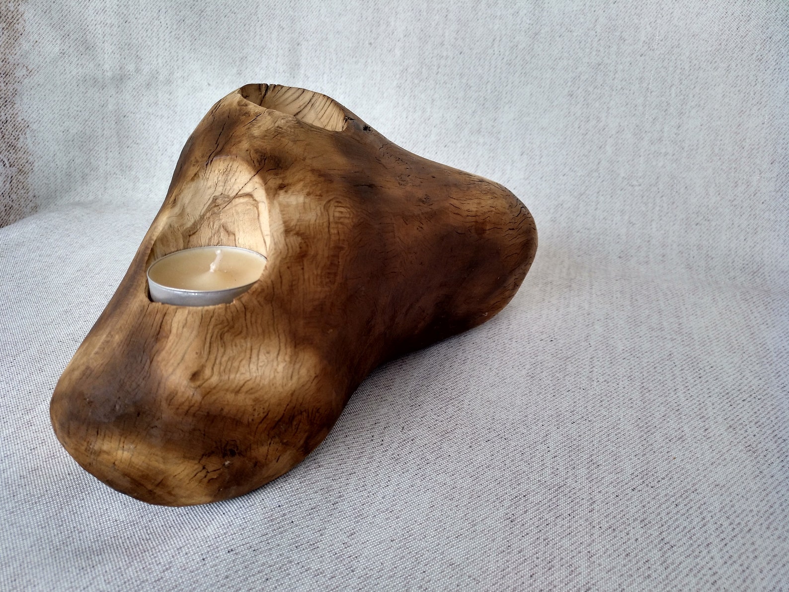 Driftwood Tea Light Holder Etsy