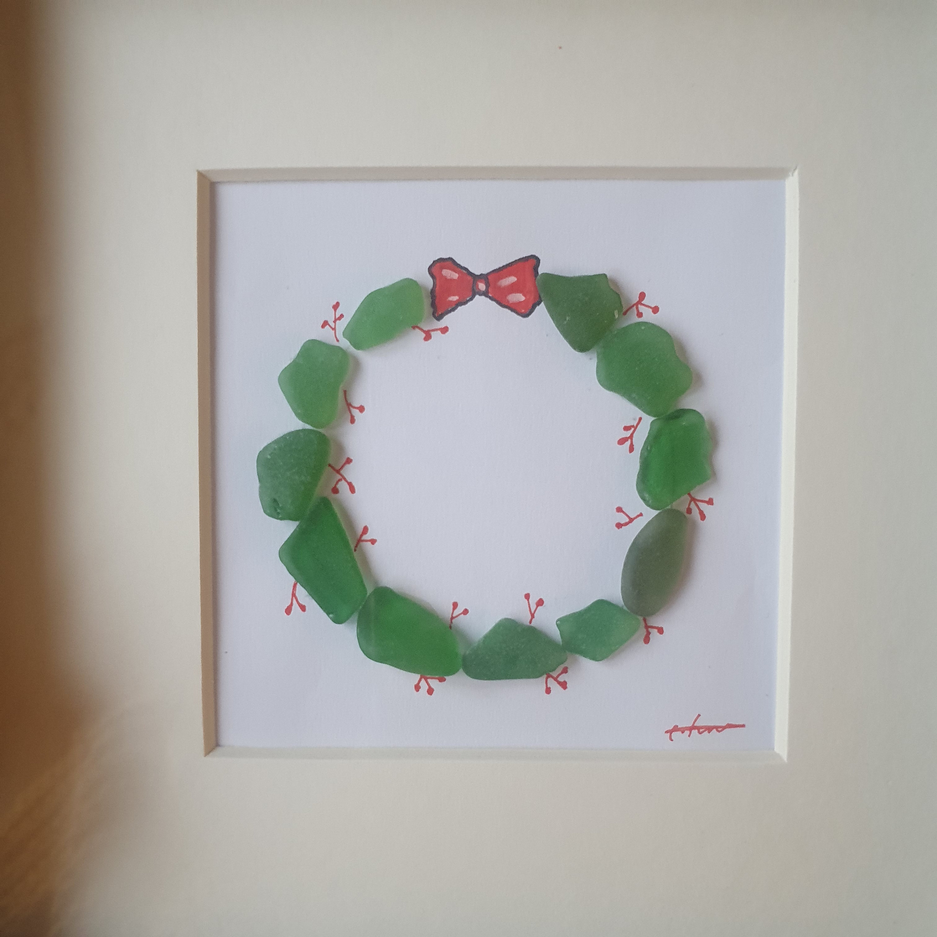 Sea glass christmas wreath Clearance