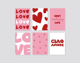 Love Postkarten-Set: Typografie-Karten mit Liebesmotiven