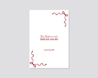 Postcard “The Best”: Mother’s Day card