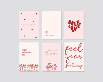 Valentine's Day card set: Postcards with love motifs