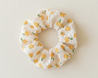 Scrunchies "Lemon": Hair ties in various shades of yellow and patterns