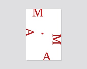 Postcard “Mom”: Mother’s Day card