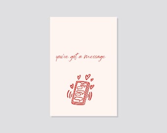 Postcard “Message: Valentine’s Day card with text and illustration”