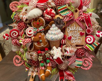 Couronne de Noël, guirlande de Noël, décorations de Noël