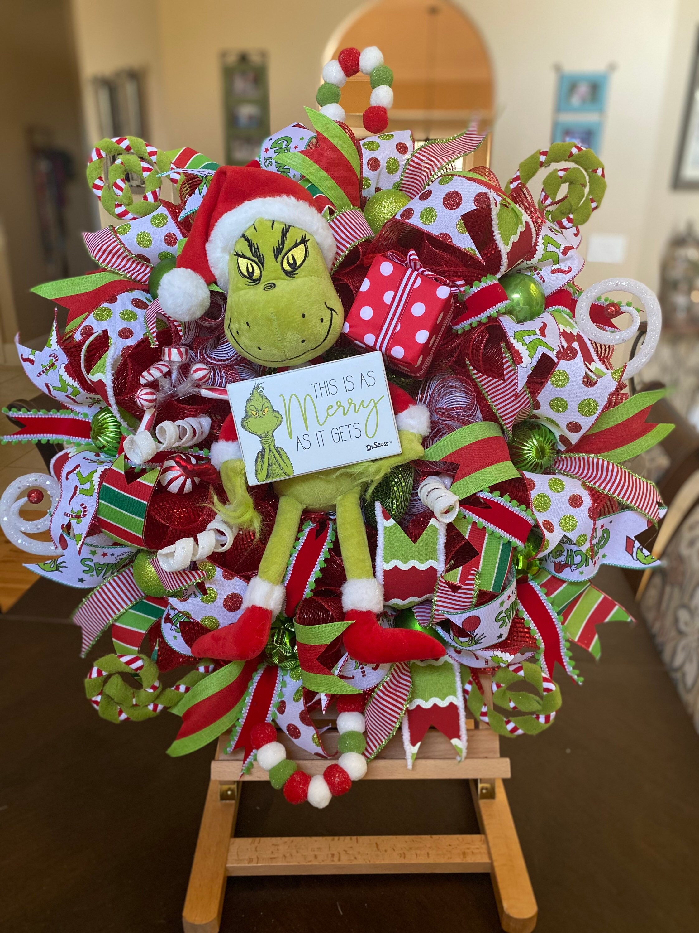 Grinch Wreaths Grinch Swags Grinch Decor Grinch Etsy Finland