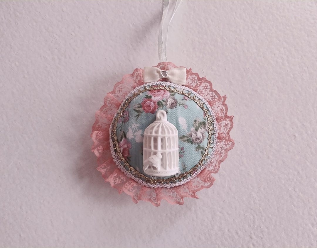 Shabby Chic Decoration With Bird Cage - Etsy