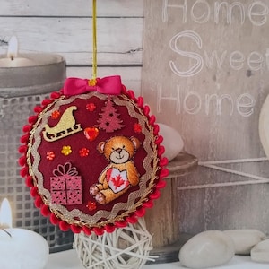 My first Christmas, handmade Christmas bauble bear