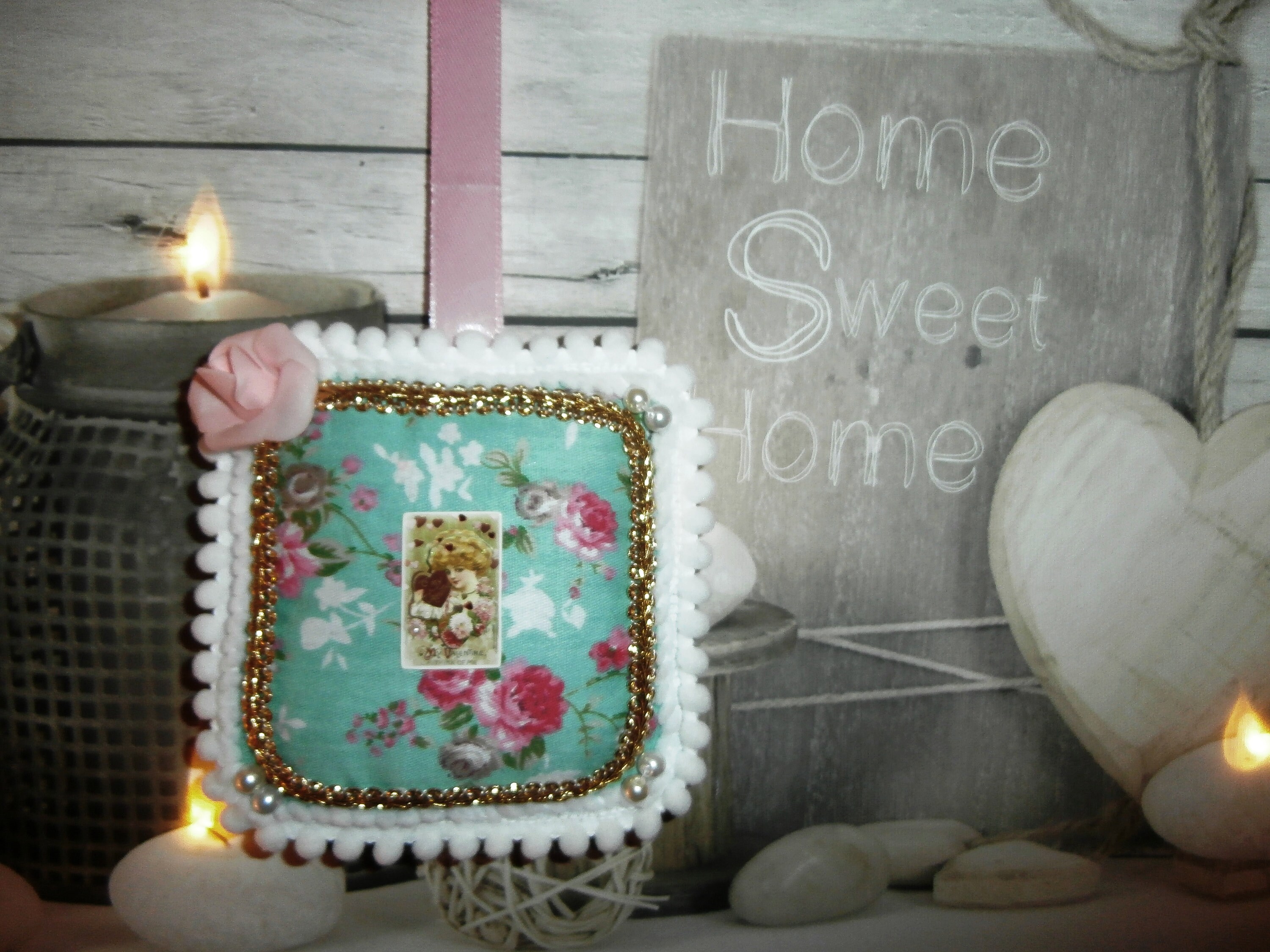 Petit Coussin à Suspendre de Style Shabby Chic