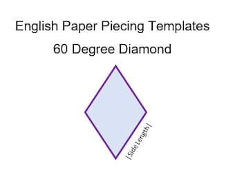 60 Degree Diamond Template - Etsy