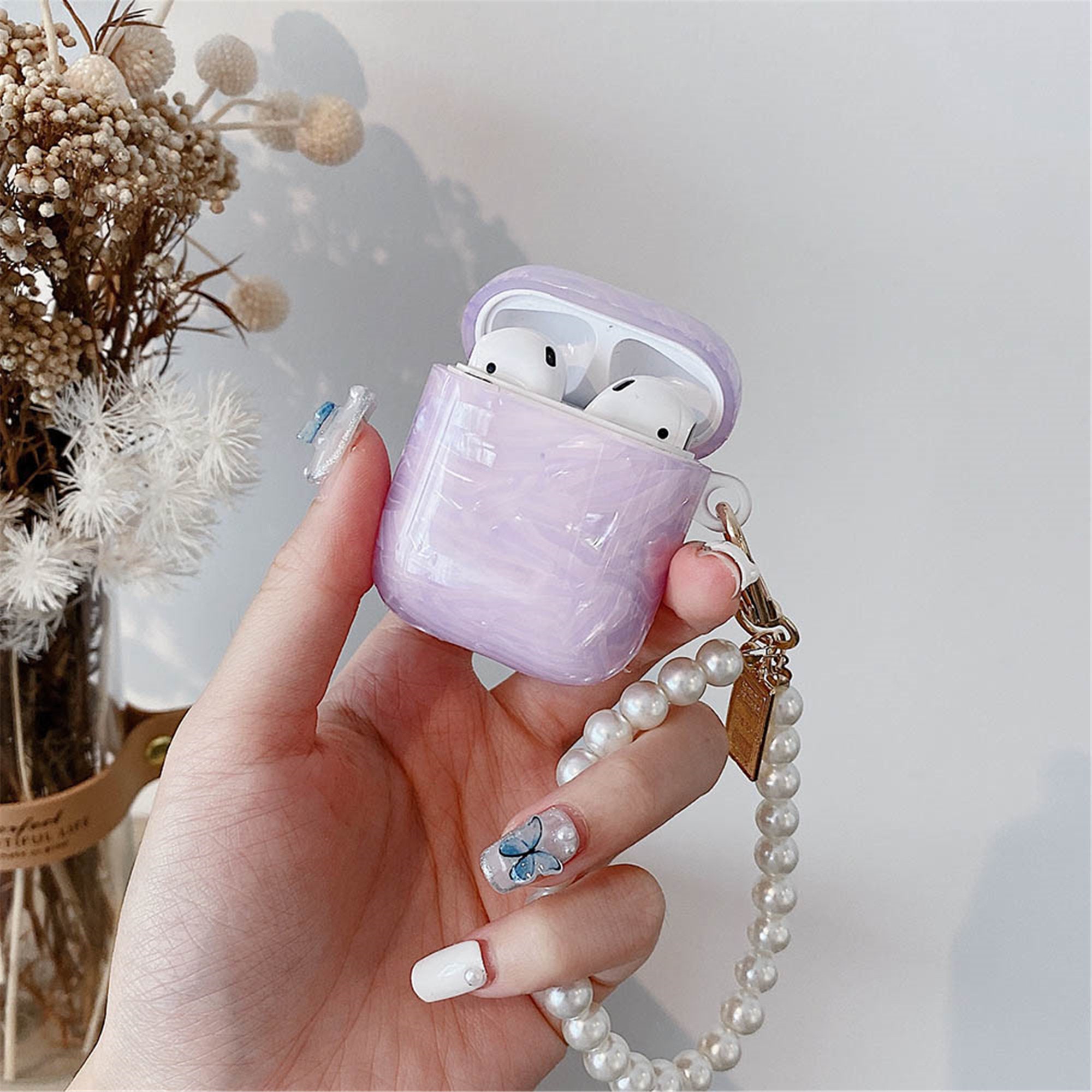 Airpod case for generation 1/2pro Cute Luxury Purple Conch | Etsy
