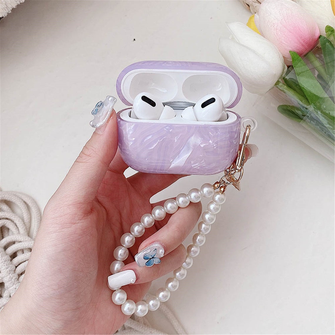 Airpod case for generation 1/2pro Cute Luxury Purple Conch Etsy
