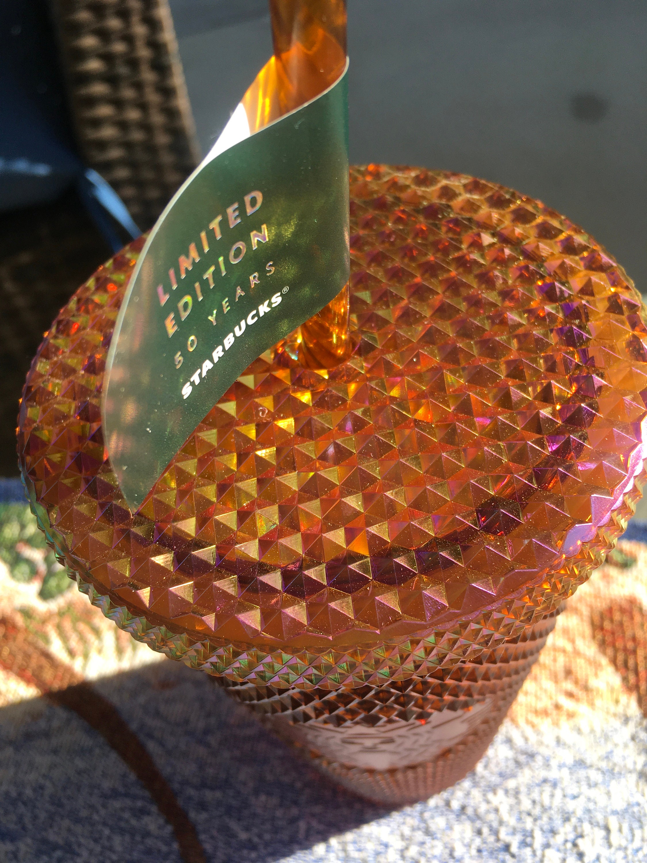 starbucks butter yellow studded tumbler