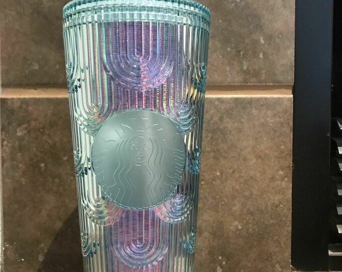 Starbucks Tumbler 2023 Spring Green Iridescent 24oz Cold Cup Etsy