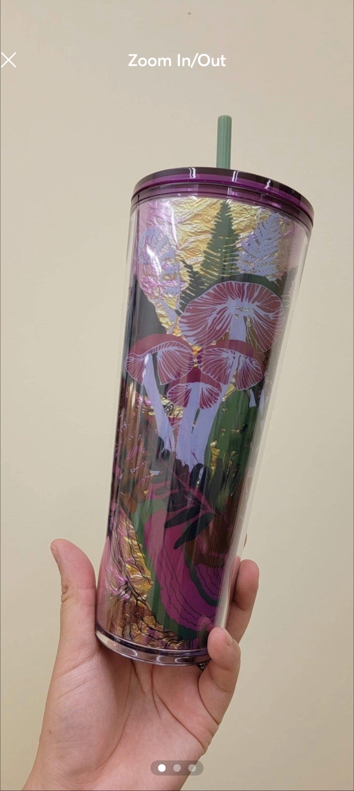 Starbucks Tumbler 2022 Iridescent Foil Berry Woodland Etsy