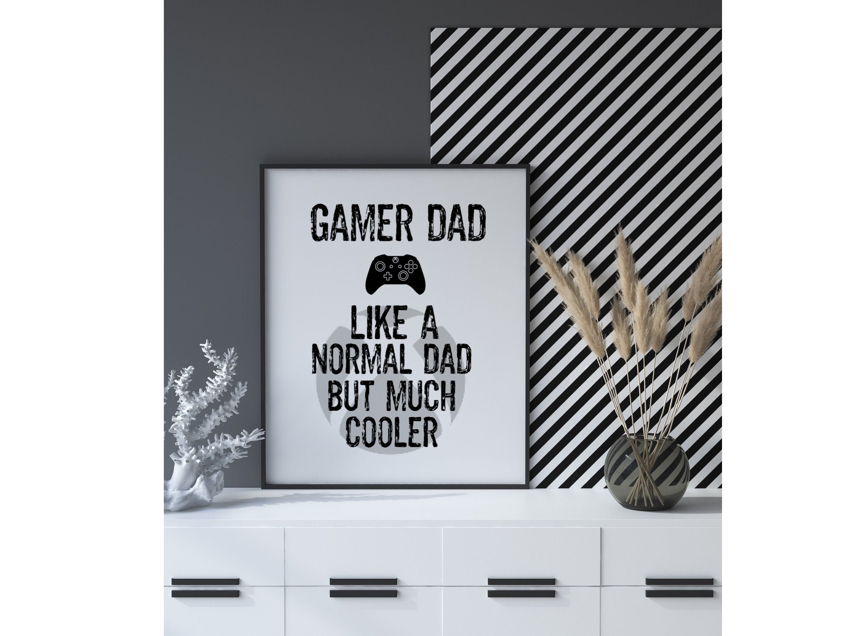 Gamer Dad Birthday Gift Print or Printable download Grandad | Etsy
