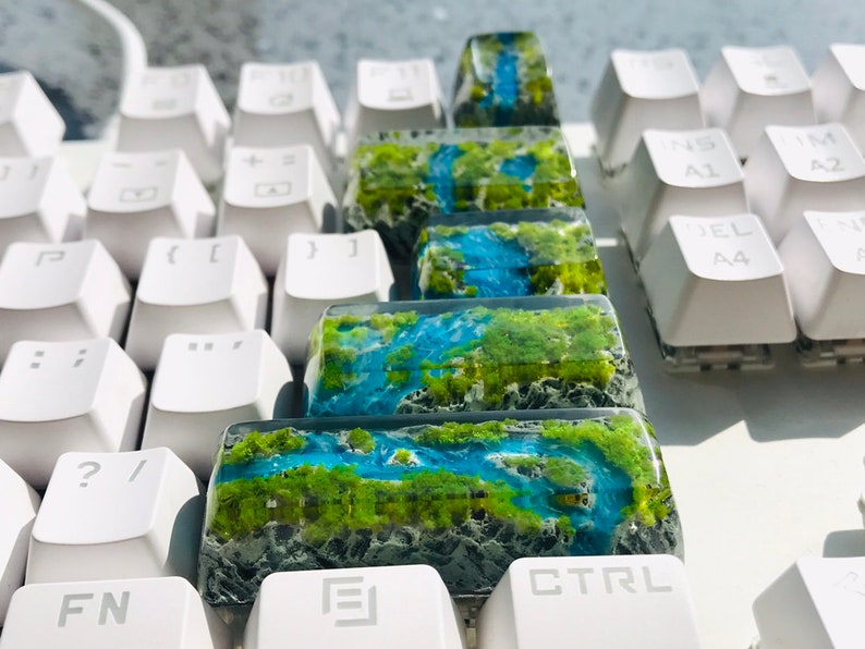 MOUNTAIN CREEKS Custom Resin Keycaps ALL Sizes for Mechanical Keyboard 