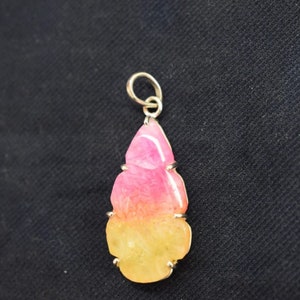 Solar Quartz Pendant Solar Quartz Smooth Tree Pendant Cabochon Pendant 925 Sterling Silver Pendant Multi Solar Quartz Pendant Gift For Her