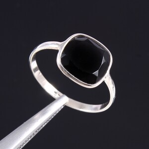 Black Onyx Ring Ring Sterling Silver Ring Onyx Ring Ring 925 Sterling Silver Ring
