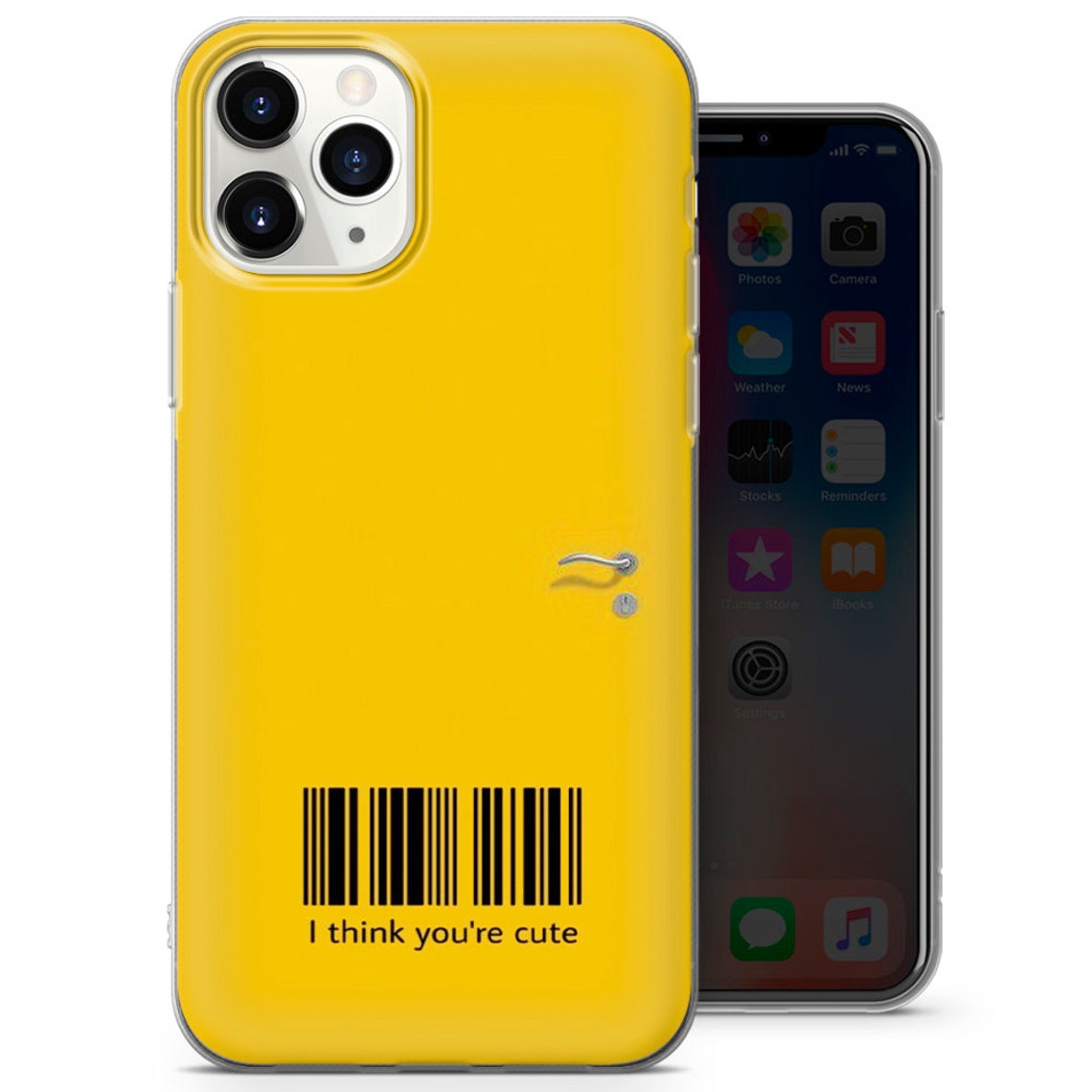 Coque de téléphone jaune pour iPhone SE 13 Pro Max 6 7 8 11 Etsy France