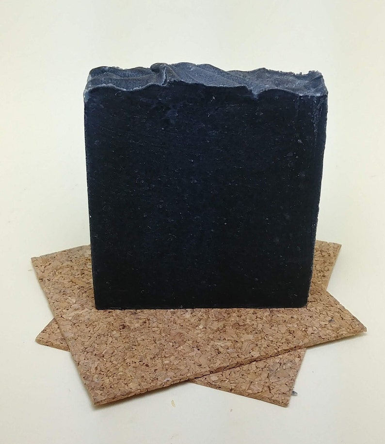 Black Soap with Activated Charcoal Vegan Palm oil free Plastic free packaging image 3