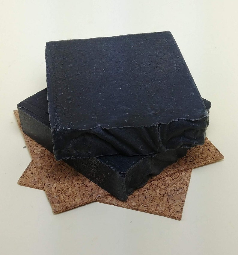 Black Soap with Activated Charcoal Vegan Palm oil free Plastic free packaging image 2