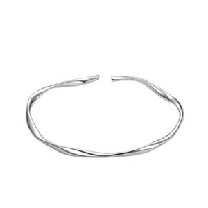 Silver Twist Bangles Gifts for women Silver Bracelet gifts for girls image 3