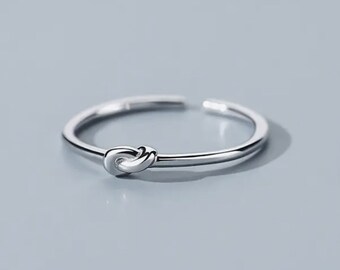 Silver Knot Ring- Adjustable- Gifts for Women