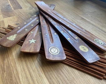 Wooden Incense Holder- *Free 15 sandalwood incense sticks.