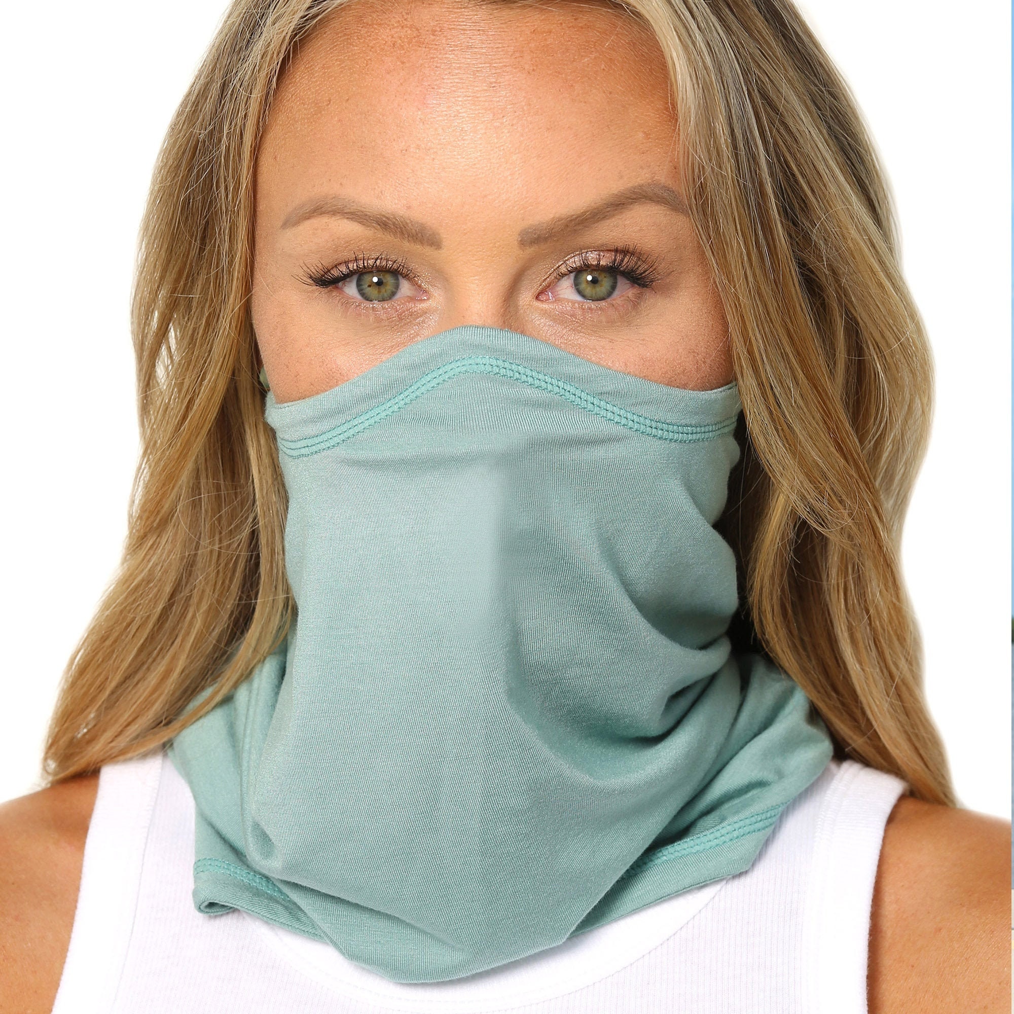 SAAKA SunGuard Neck Gaiter & Face Mask. Fully Adjustable, Super Soft, Lightweight, Moisture Wicking. Protects from Sun and the Elements.