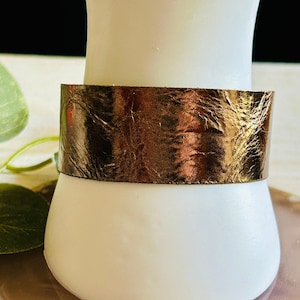 Women’s Bronze Leather Cuff Bracelet , Womens Leather Cuff Bracelet