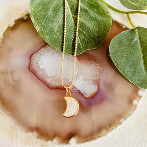 Women’s Gold Necklace, Women’s Moon Necklace